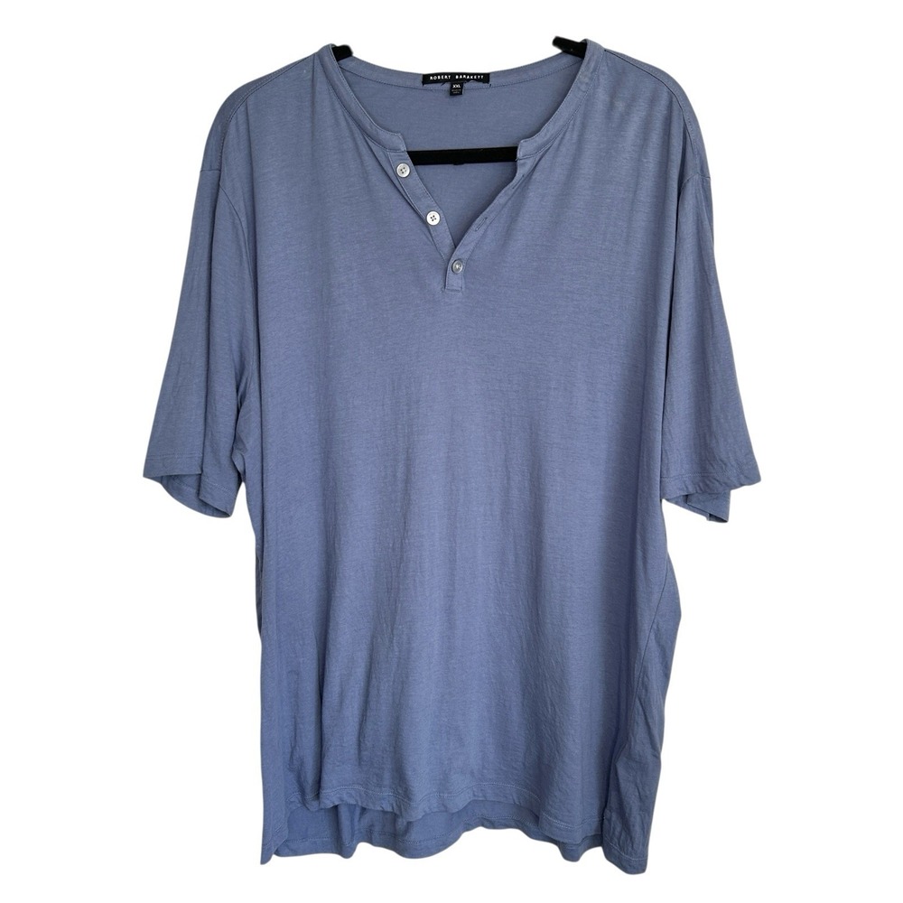 Robert Barakett Magog SS Henley T Shirt Mens XXL Designer Minimalist Grunge Norm